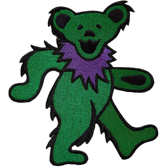 Grateful Dead Green Dancing Bear Woven Patch