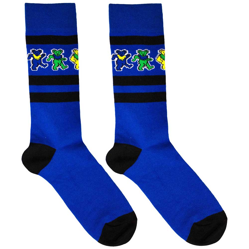 Grateful Dead Unisex Ankle Socks: Dancing Bears Stripe