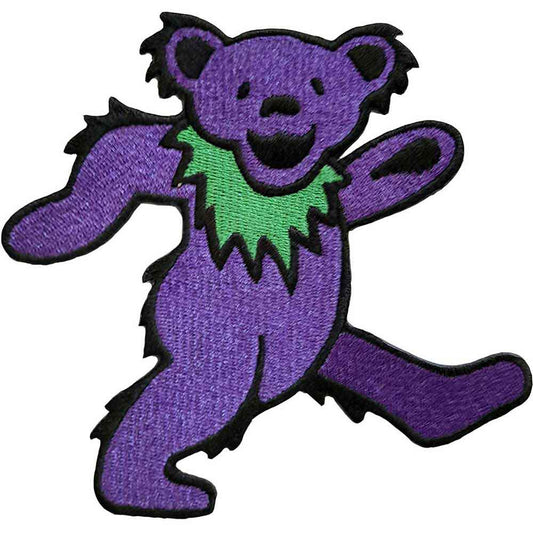 Grateful Dead Purple Dancing Bear Woven Patch