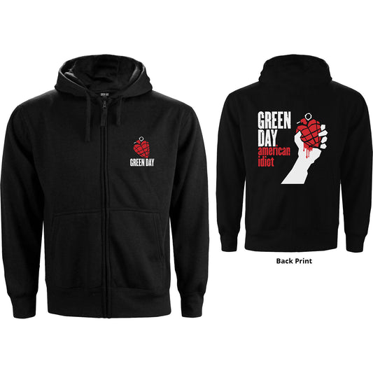 Green Day American Idiot Ladies Zipped Hoodie