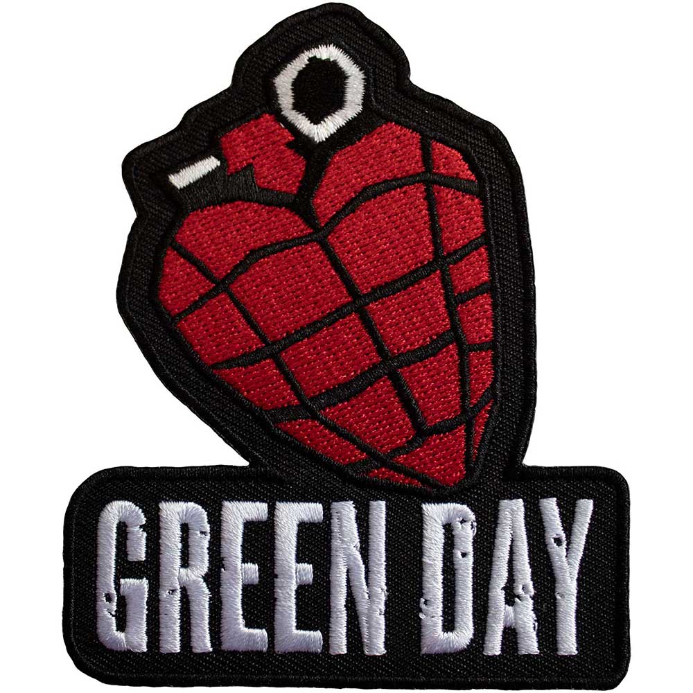 Green Day Woven Patch: Grenade Logo