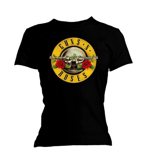 Guns N Roses Ladies Classic Bullet Logo T-Shirt
