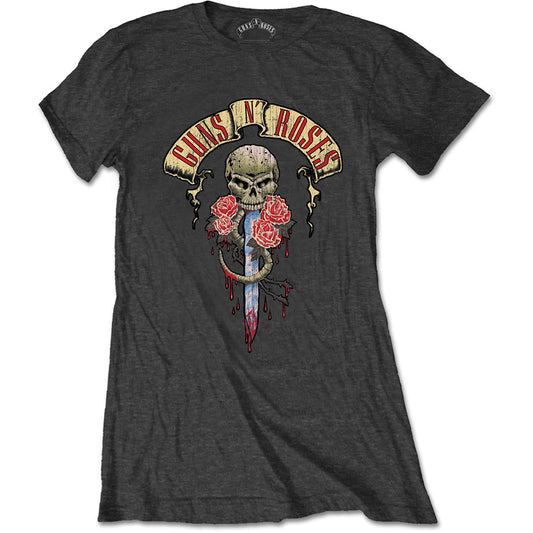 Guns N Roses Dripping Dagger Ladies T-Shirt