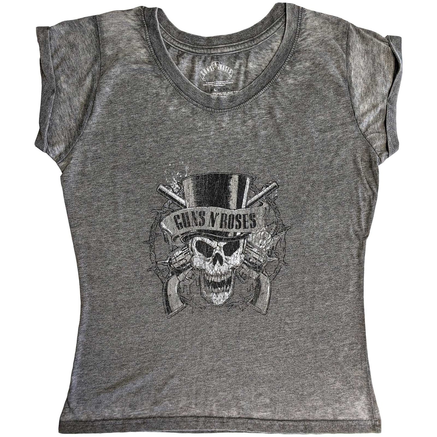 Guns N Roses Faded Skull Ladies T-Shirt