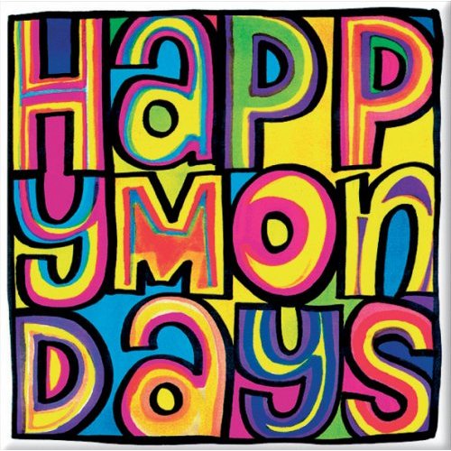HAPPY MONDAYS FRIDGE MAGNET: DAYGLO LOGO