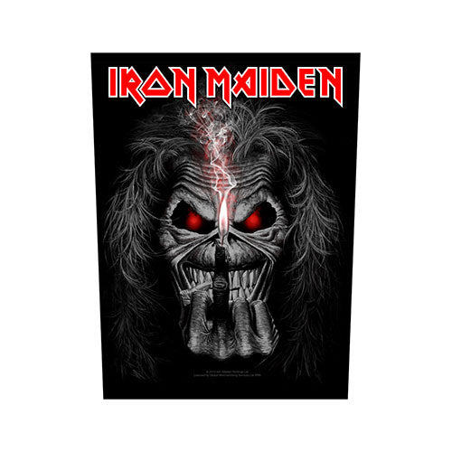 IRON MAIDEN BACK PATCH: EDDIE CANDLE FINGER
