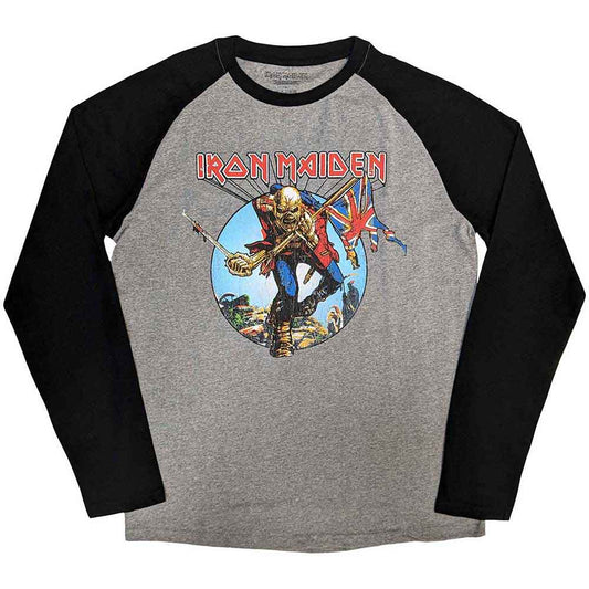 Iron Maiden Trooper Burst Unisex Raglan T-Shirt