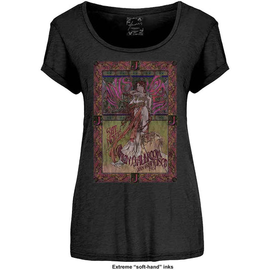 Janis Joplin Avalon Ballroom 67 Ladies T-Shirt