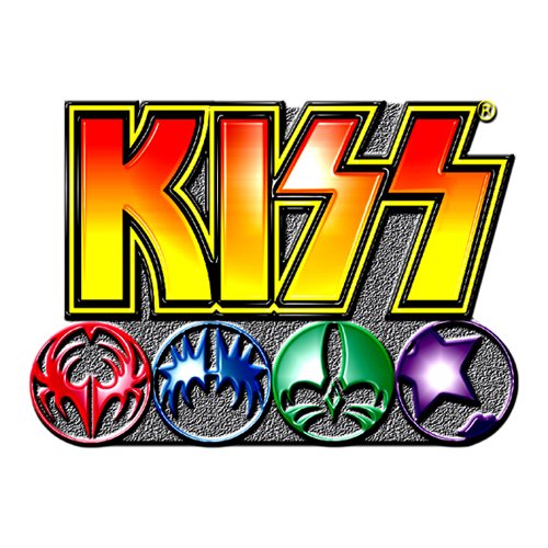 Kiss Logo a Icons Pin Badge