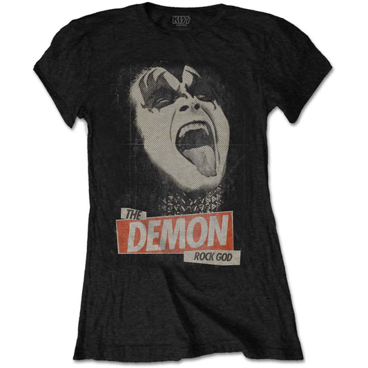 Kiss The Demon Rock Ladies T-Shirt
