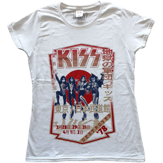 Kiss Destroyer Tour 78 Ladies T-Shirt