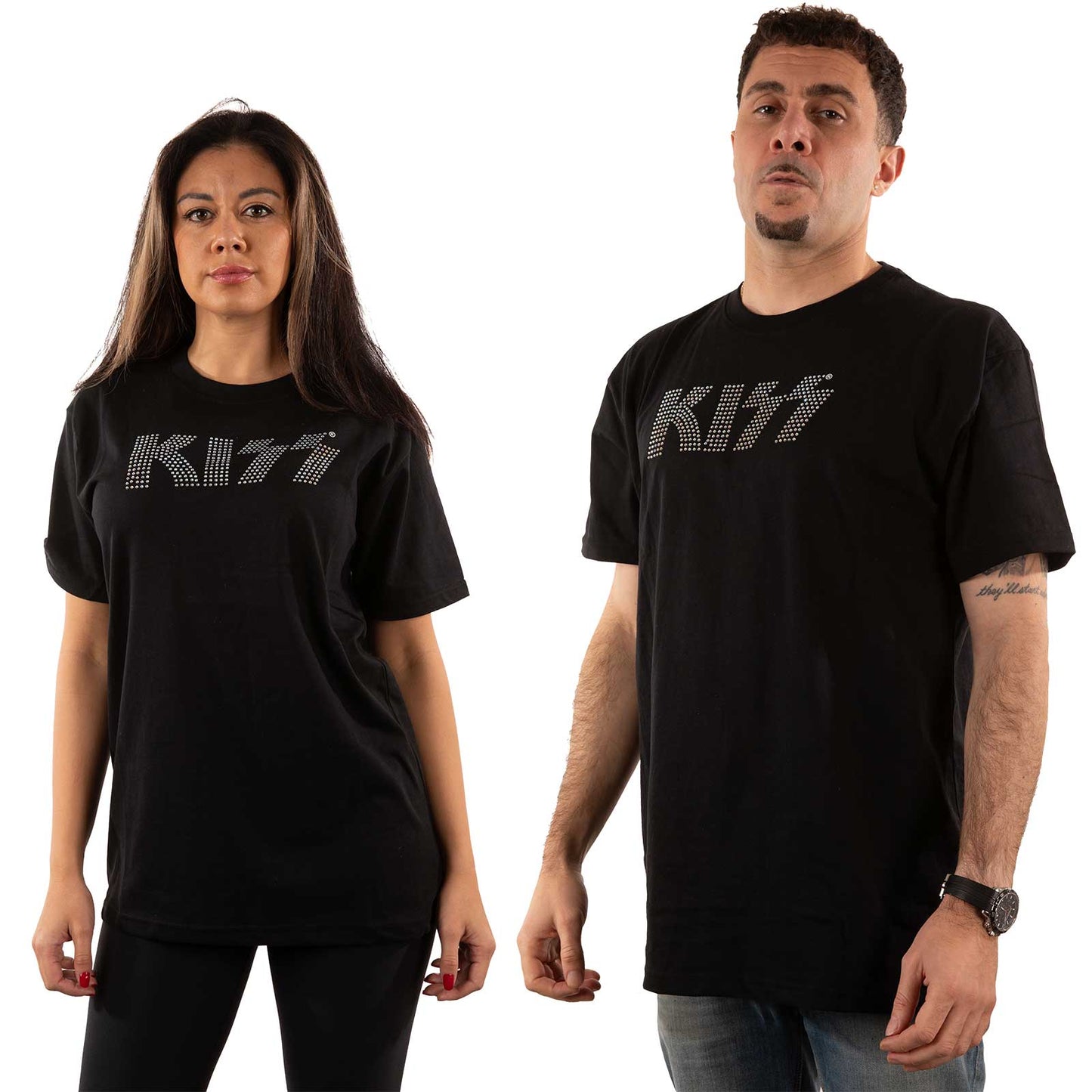 Kiss Logo Diamante Unisex EMBELLISHED T-Shirt