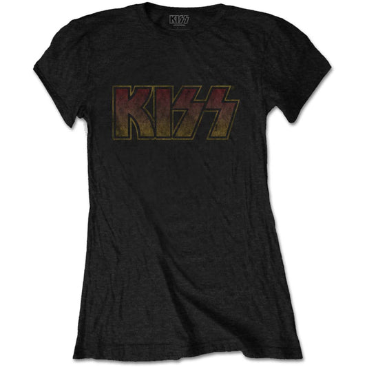 Kiss Vintage Classic Logo Ladies T-Shirt