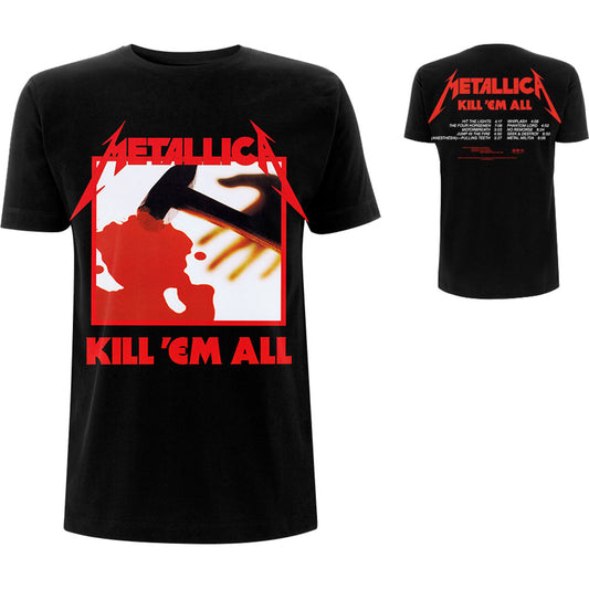 METALLICA UNISEX T-SHIRT: KILL 'EM ALL TRACKS