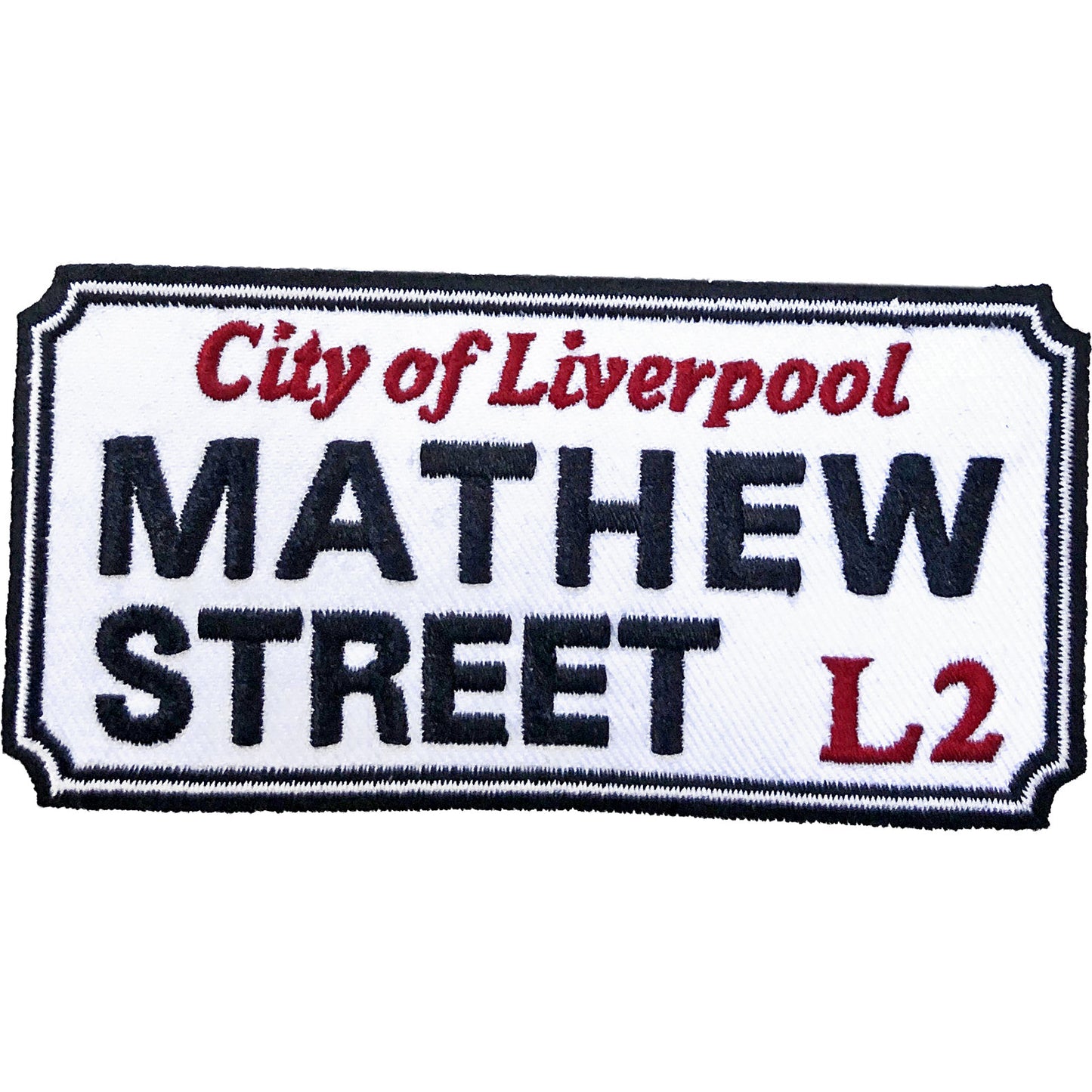 ROAD SIGN STANDARD PATCH: MATHEW STREET, LIVERPOOL SIGN