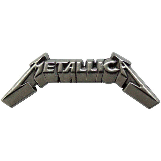 Metallica Pin Badge: 3D Logo