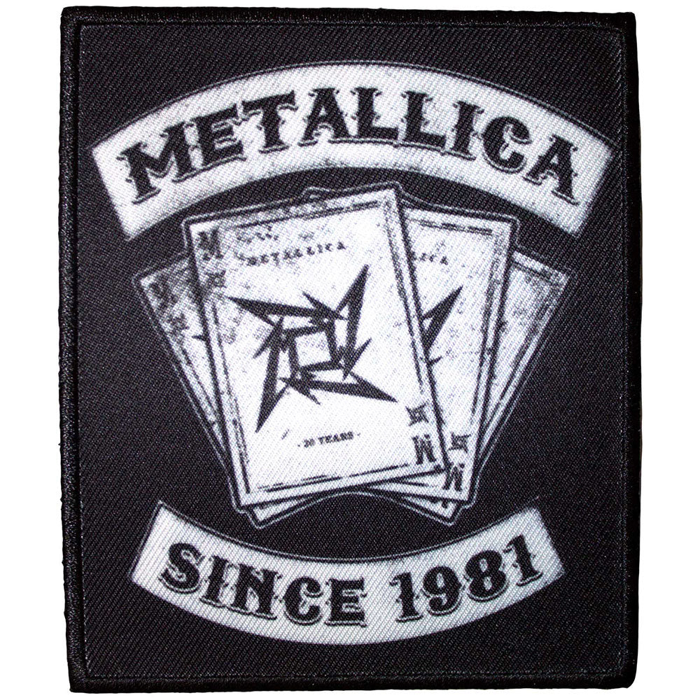 Metallica Printed Patch: 30th Anniversary Playing Card