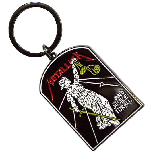 Metallica Keychain: And Justice For All Tombstone