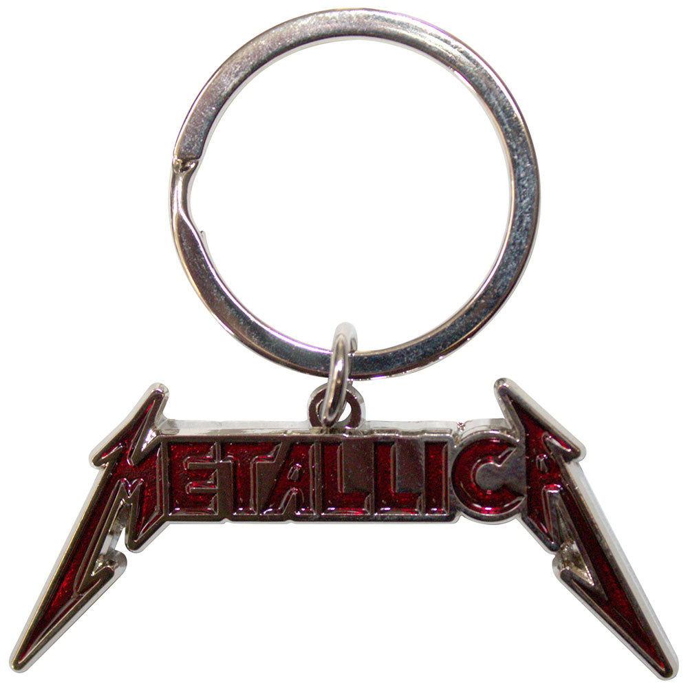 Metallica Keychain: Bright Red Logo