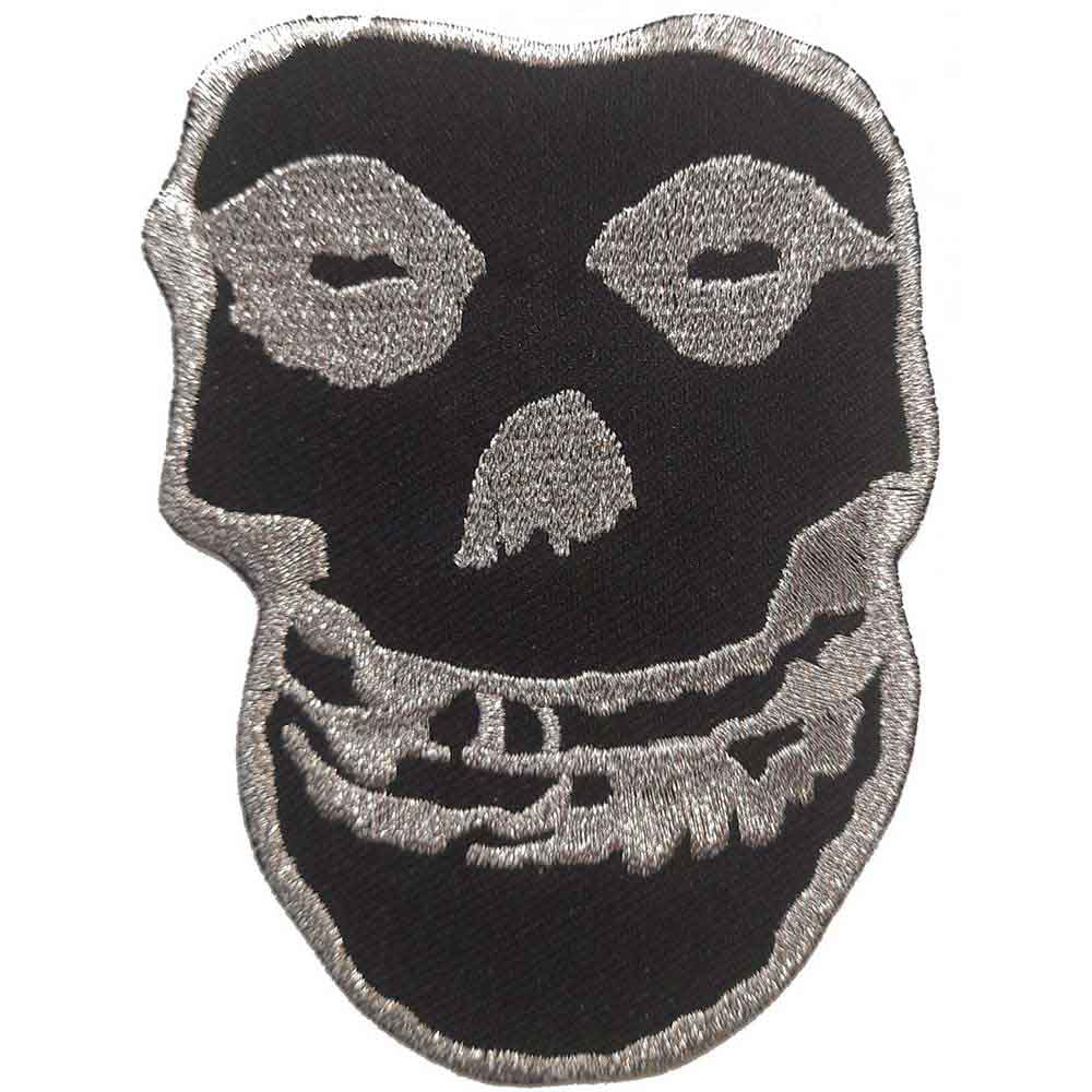 Misfits Woven Patch: Inverted Silver Skull