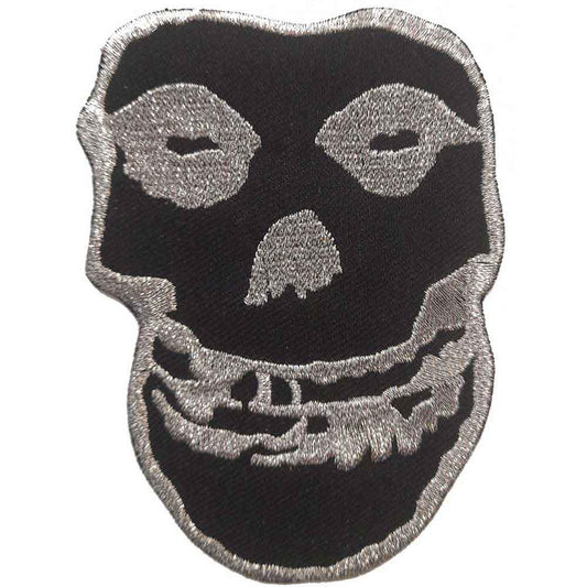 Misfits Woven Patch: Inverted Silver Skull