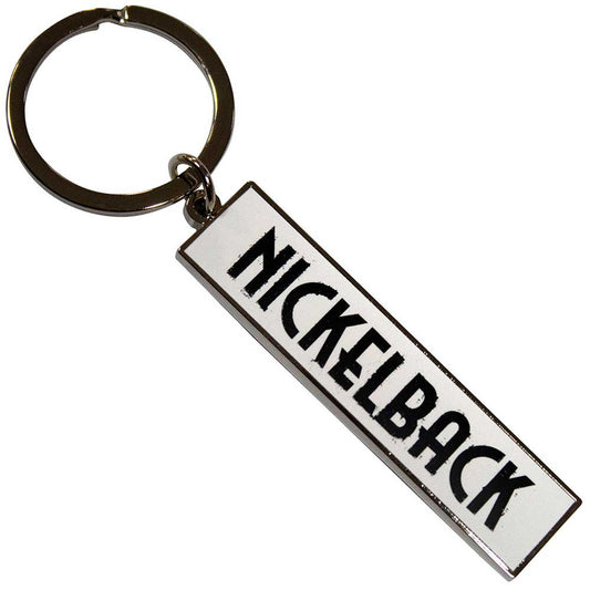 Nickelback Black Logo On White Keychain