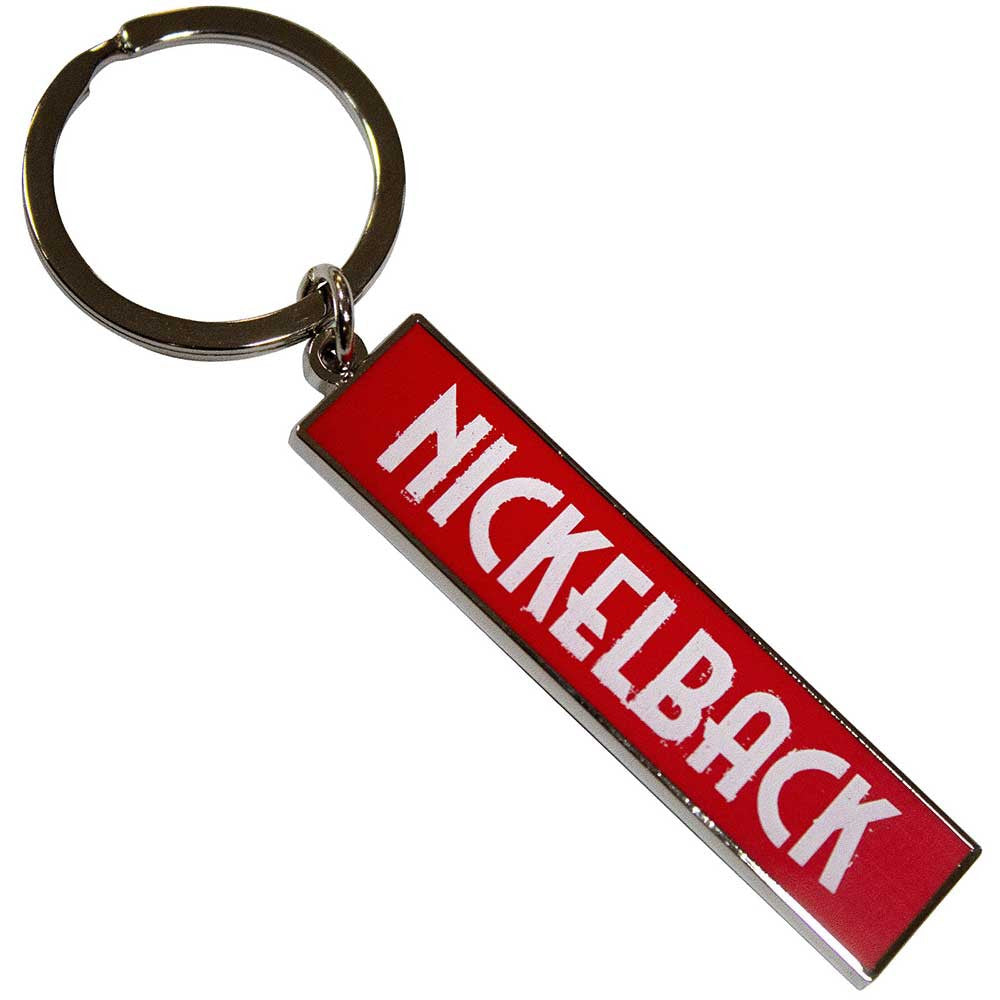 Nickelback White Logo Red Keychain