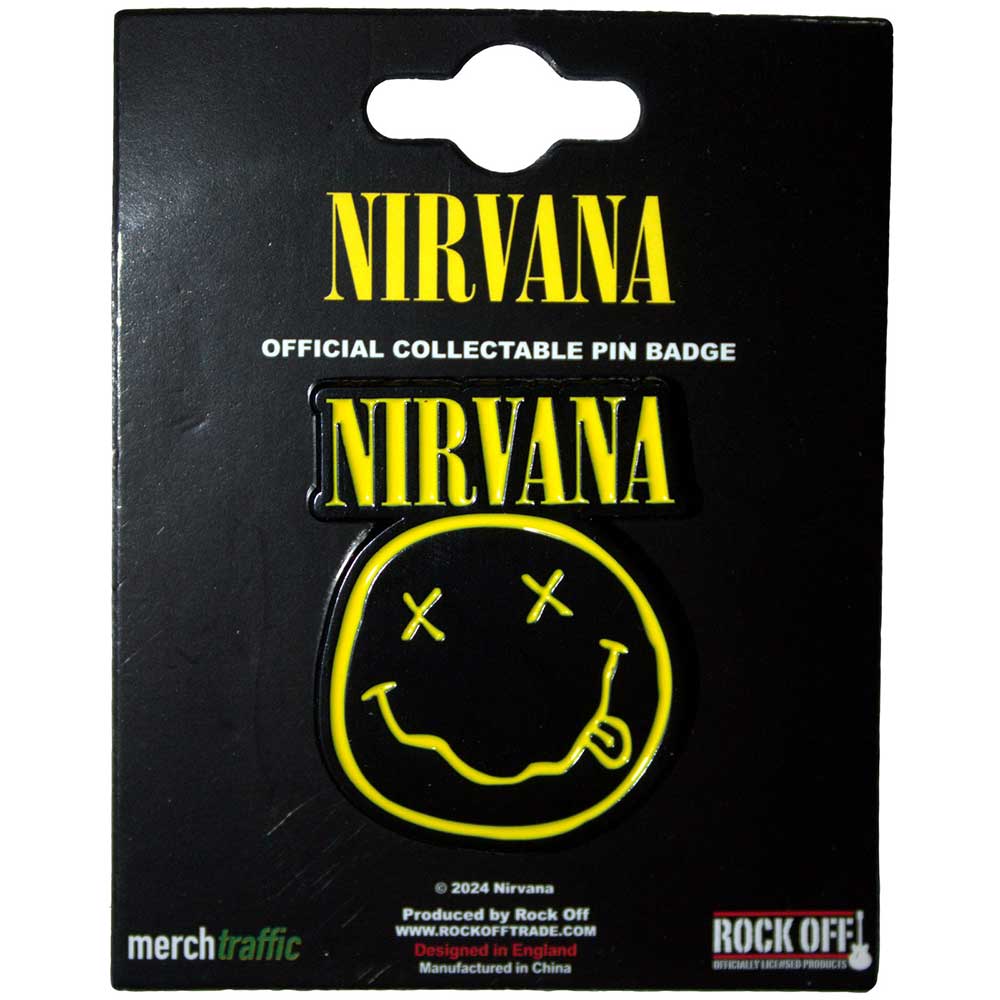 Nirvana Logo a Happy Cut-out Pin Badge