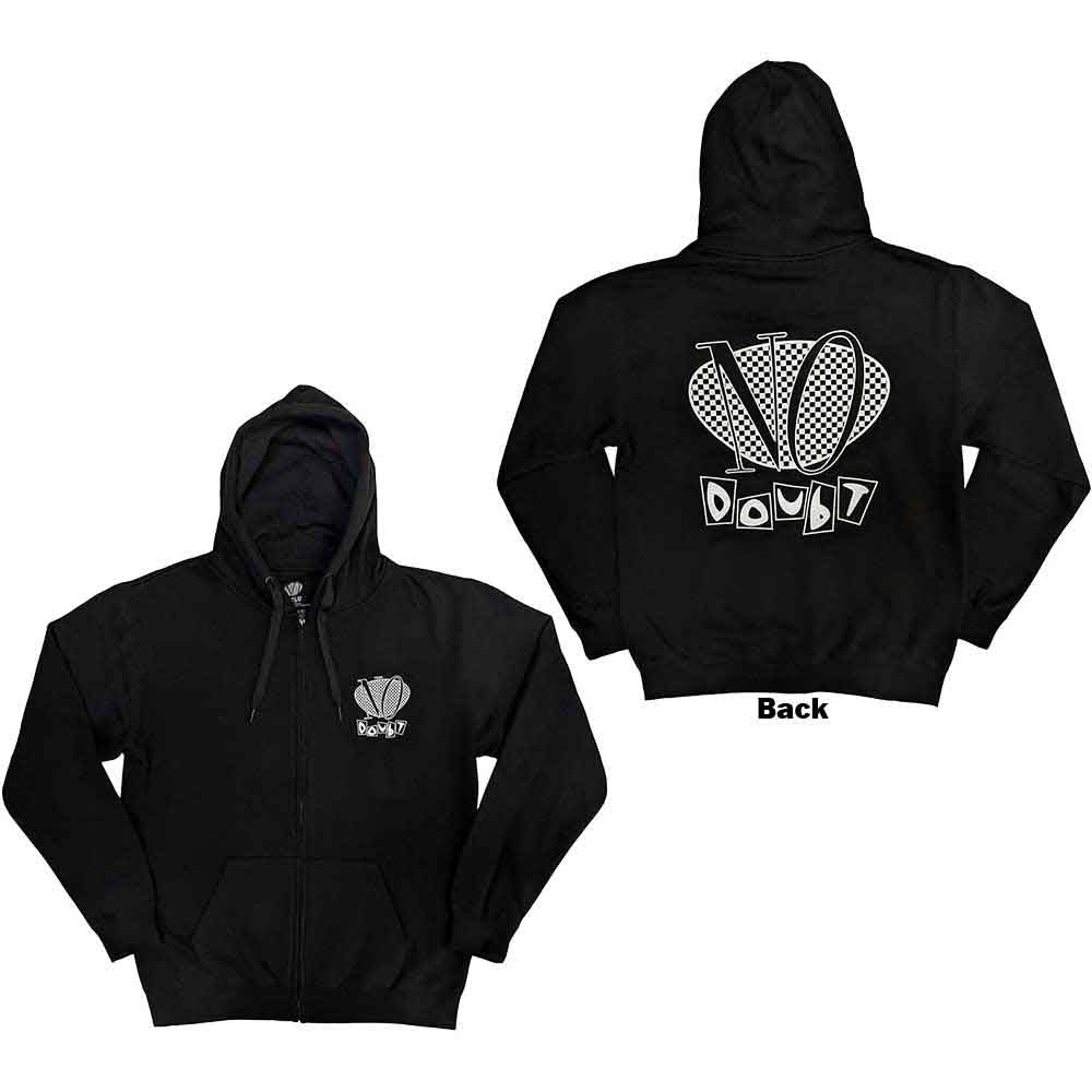 No Doubt Checker Logo Unisex Zipped Hoodie