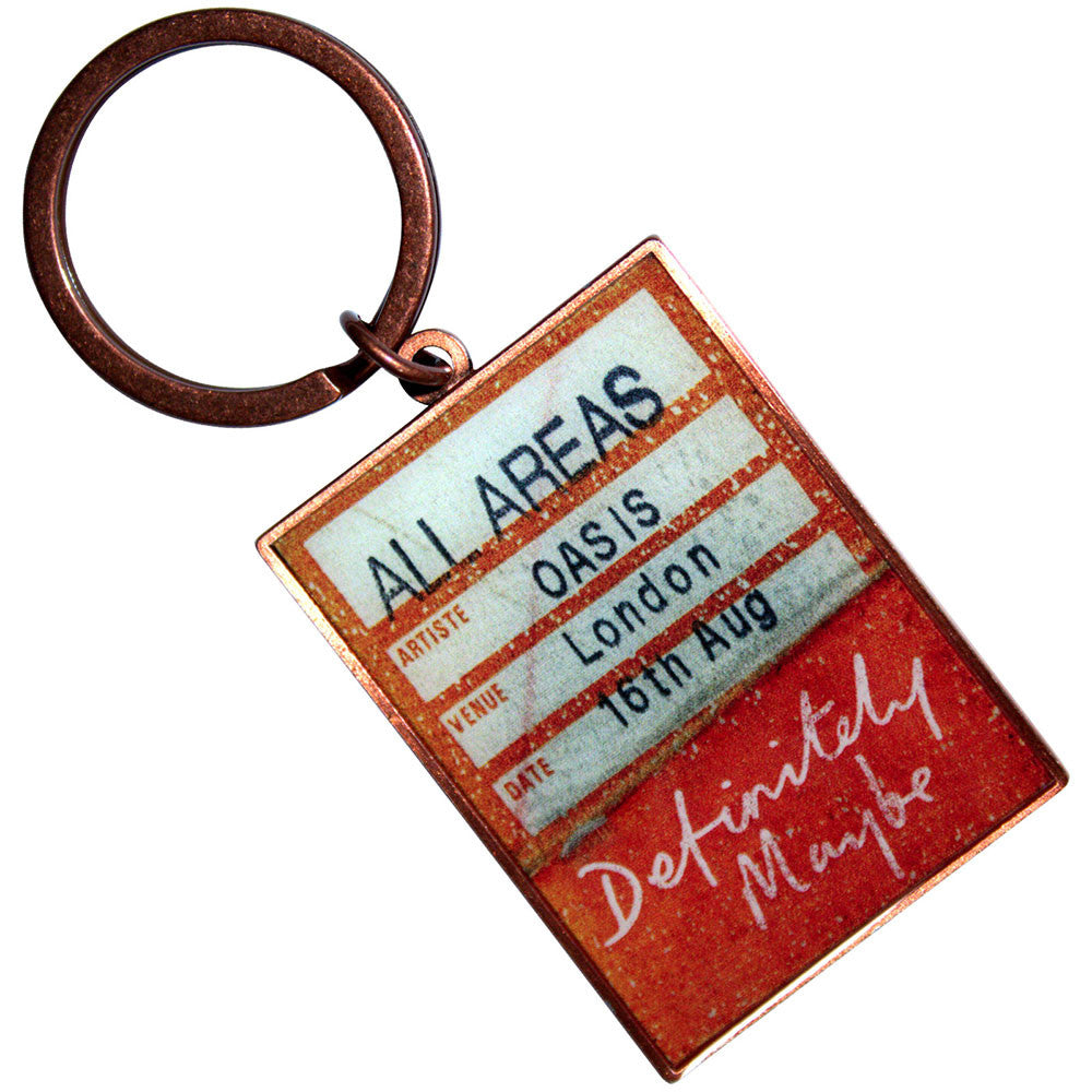 Oasis Definity Maybe AAA Setlist Keychain