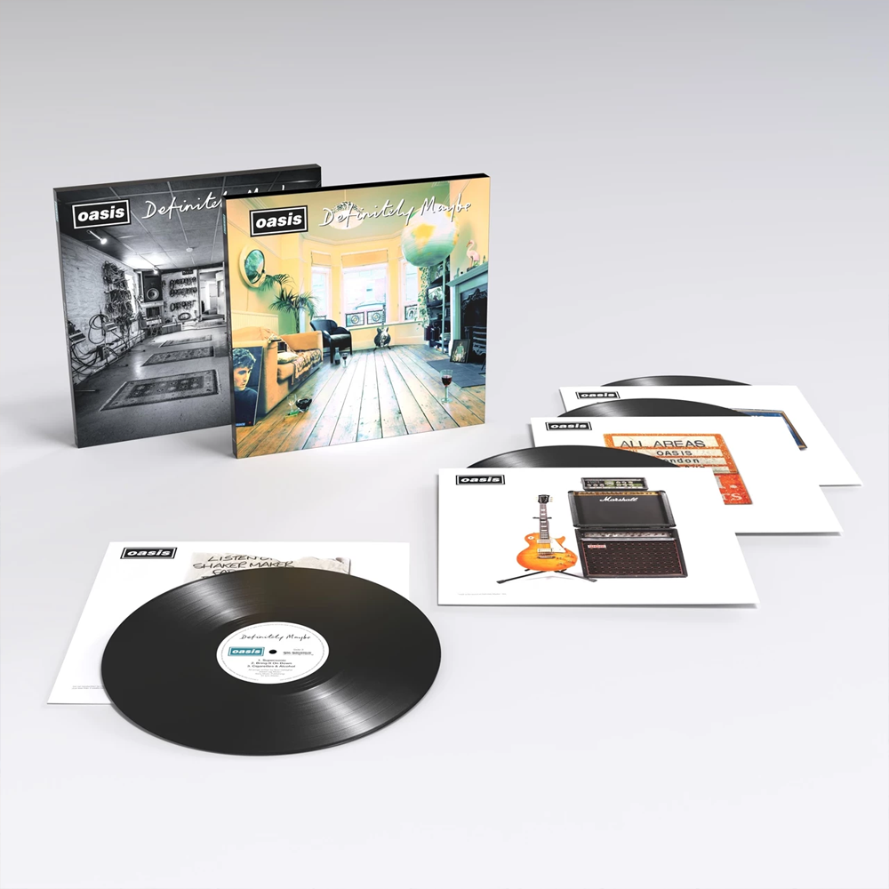Oasis Definitely Maybe 4LP Set 30th Anniversary Limited Edition Black Vinyl