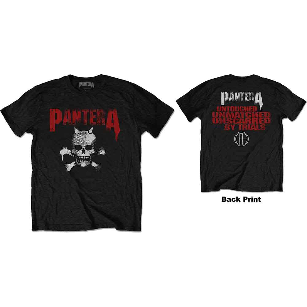 Pantera Horned Skull Stencil unisex T-Shirt