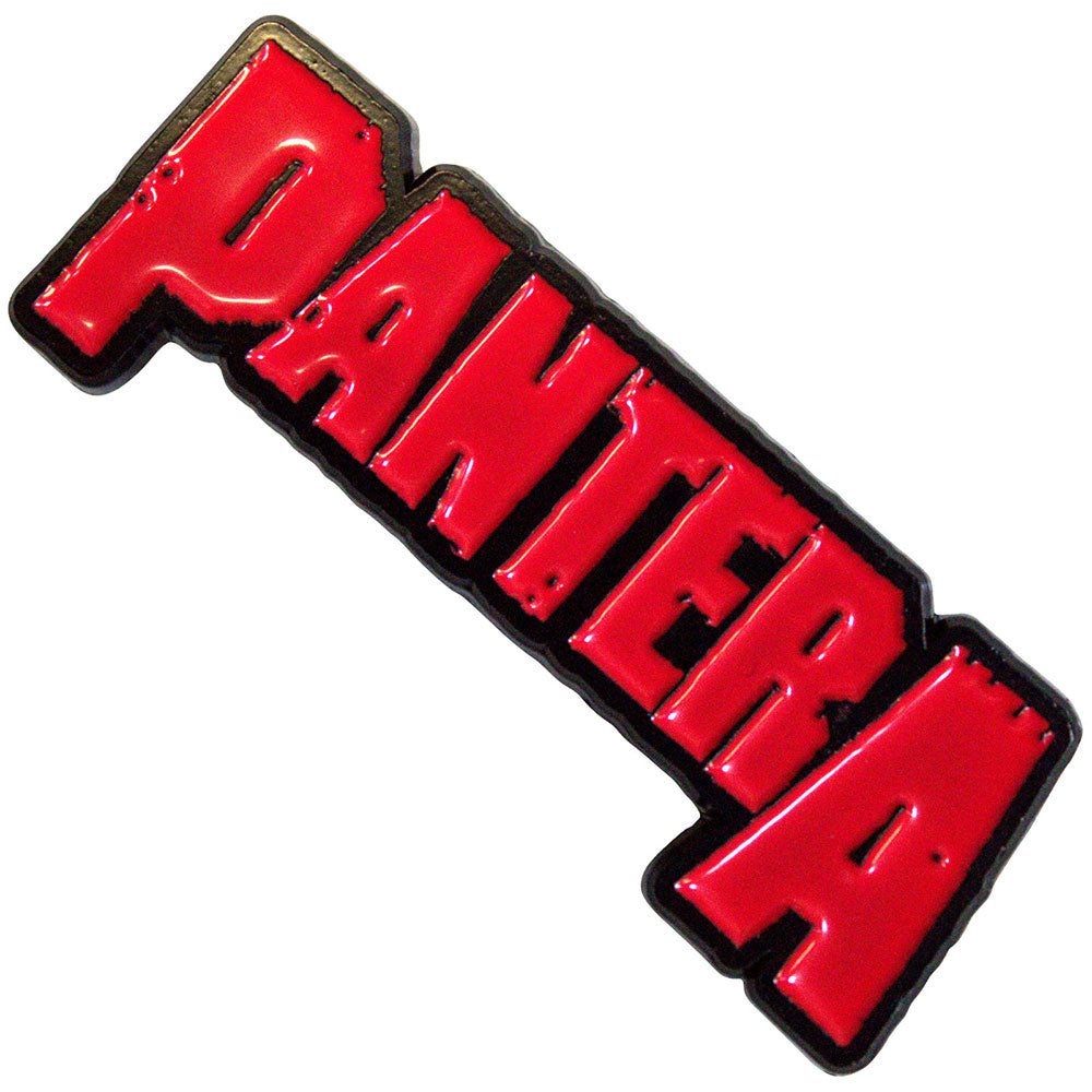 Pantera Pin Badge: Red Logo