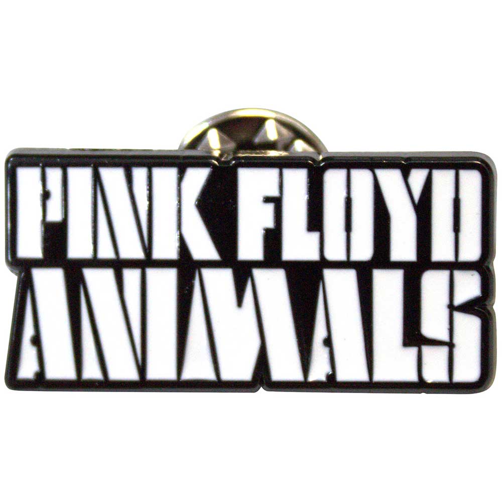Pink Floyd Animals Mono Text Logo Pin Badge