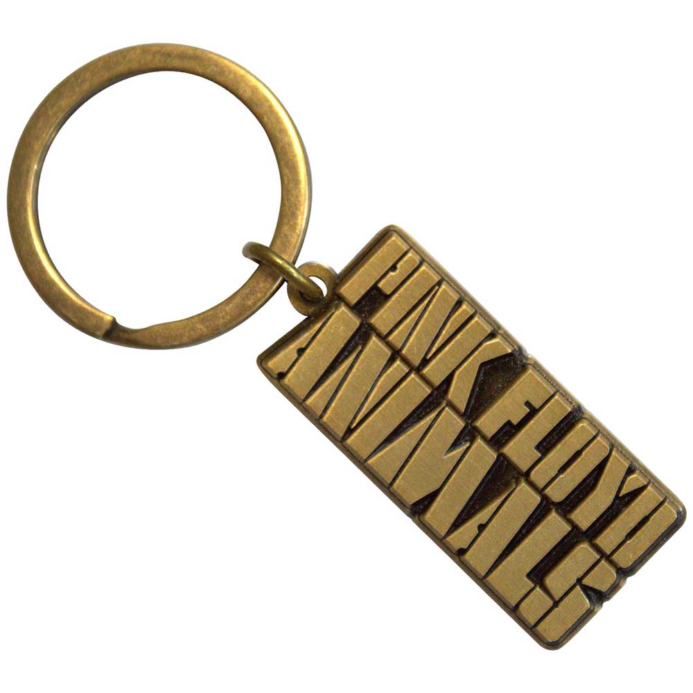 Pink Floyd Animals Gold Text Logo Keychain