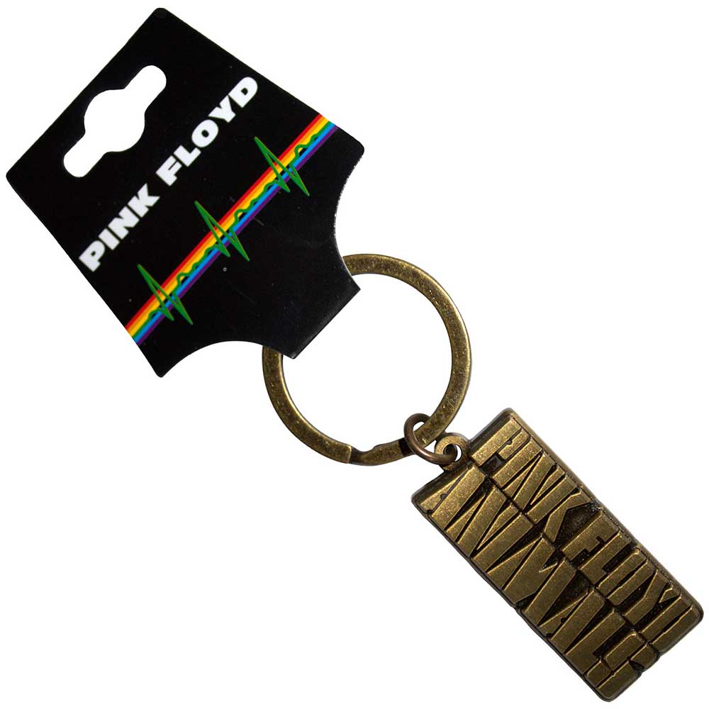 Pink Floyd Animals Gold Text Logo Keychain