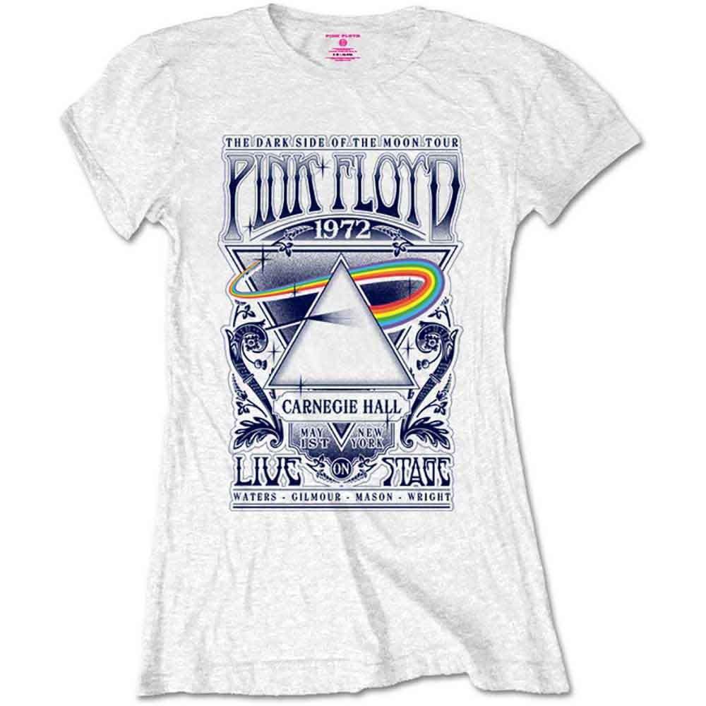 Pink Floyd Carnegie Hall Poster Ladies T-Shirt