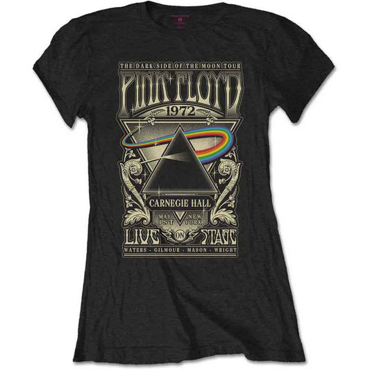 Pink Floyd Carnegie Hall Poster Ladies T-Shirt