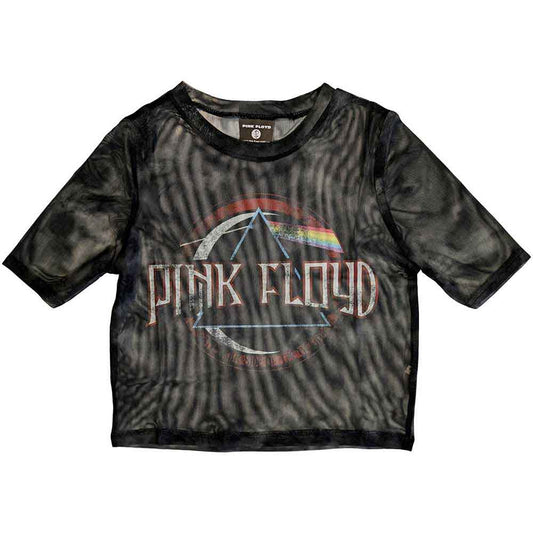 Pink Floyd Dark Side of The Moon Seal Ladies Crop Top