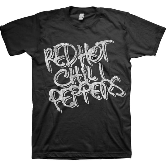 Red Hot Chili Peppers Black a white Logo T-shirt