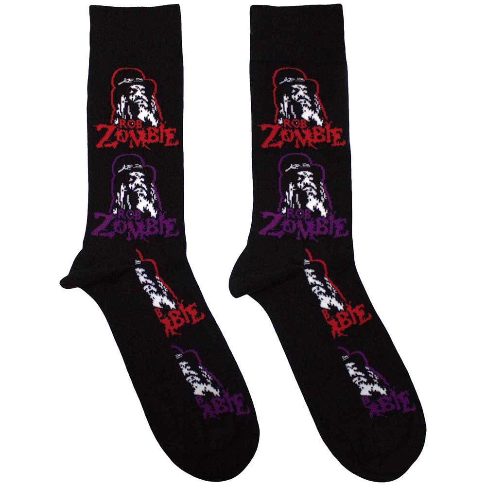Rob Zombie Multicolour Repeats Unisex Ankle Socks