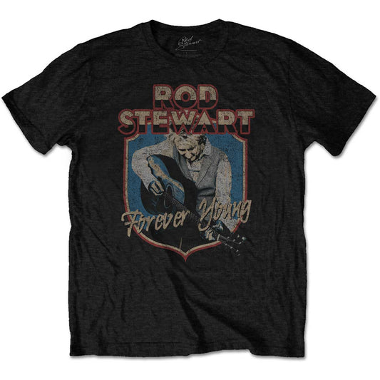 ROD STEWART UNISEX T-SHIRT: FOREVER CREST