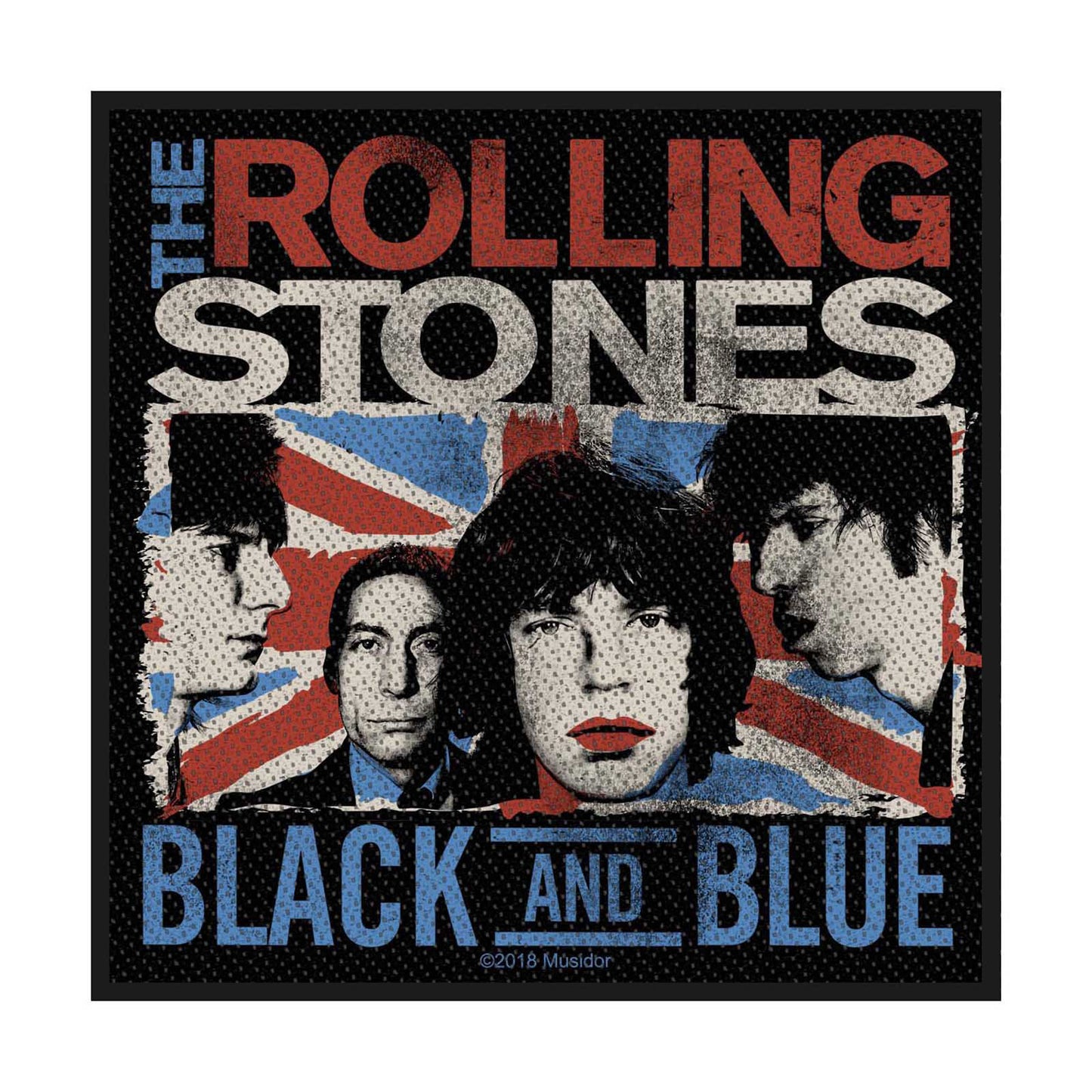 THE ROLLING STONES STANDARD PATCH: BLACK & BLUE