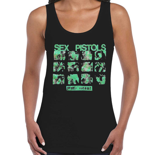 THE SEX PISTOLS LADIES VEST T-SHIRT: PRETTY VACANT