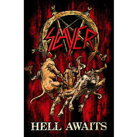 Slayer Hell Awaits Textile Poster