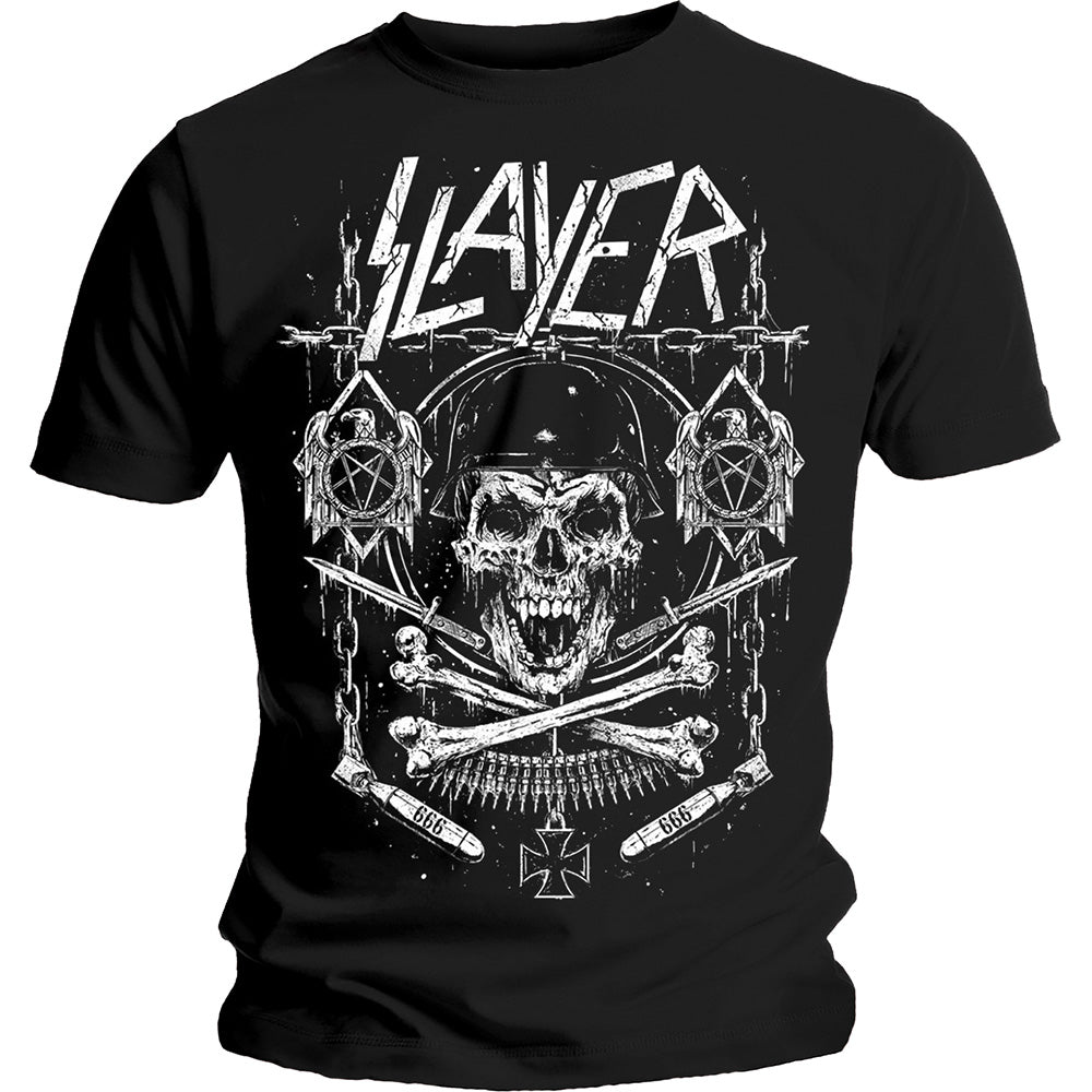 SLAYER UNISEX T-SHIRT: SKULL & BONES REVISED