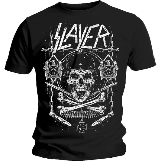 SLAYER UNISEX T-SHIRT: SKULL & BONES REVISED