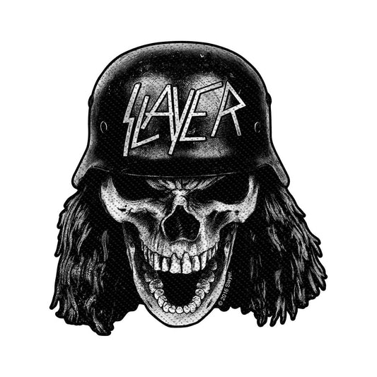 SLAYER STANDARD PATCH: WEHRMACHT SKULL CUT OUT