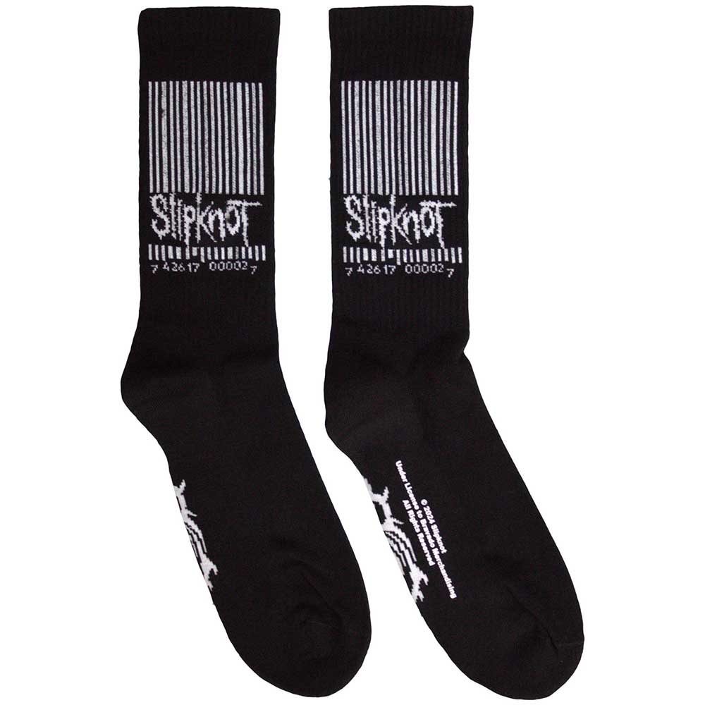 Slipknot Unisex Terry Socks: Barcode &amp; Tribal S