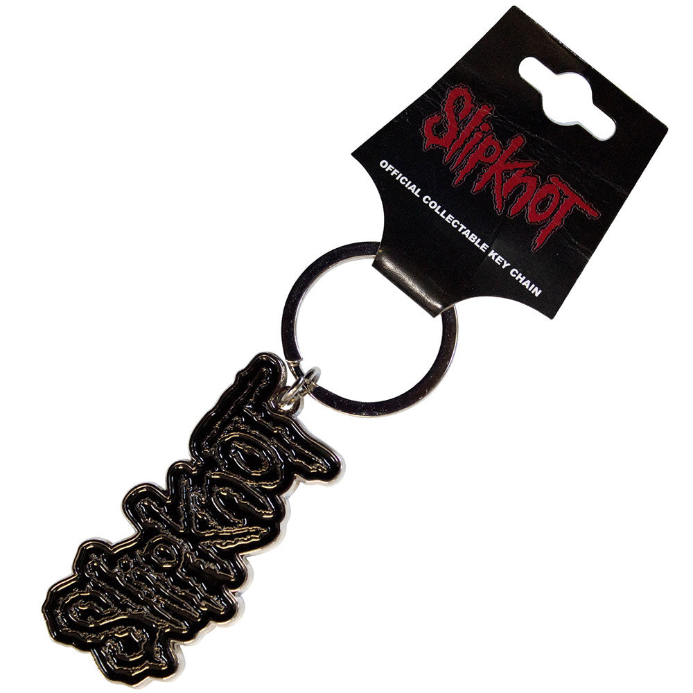 Slipknot Black Logo Black Border Keychain